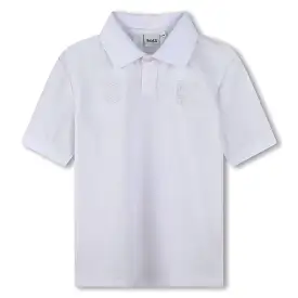 Playera Polo para nio y adolescente Boss blanca