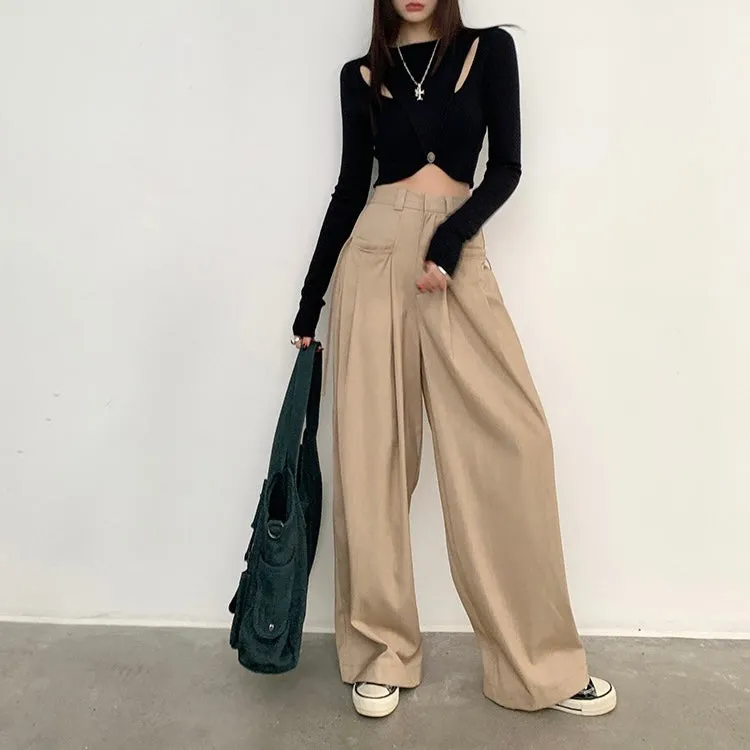 Pocket String Strap Oversized Trouser