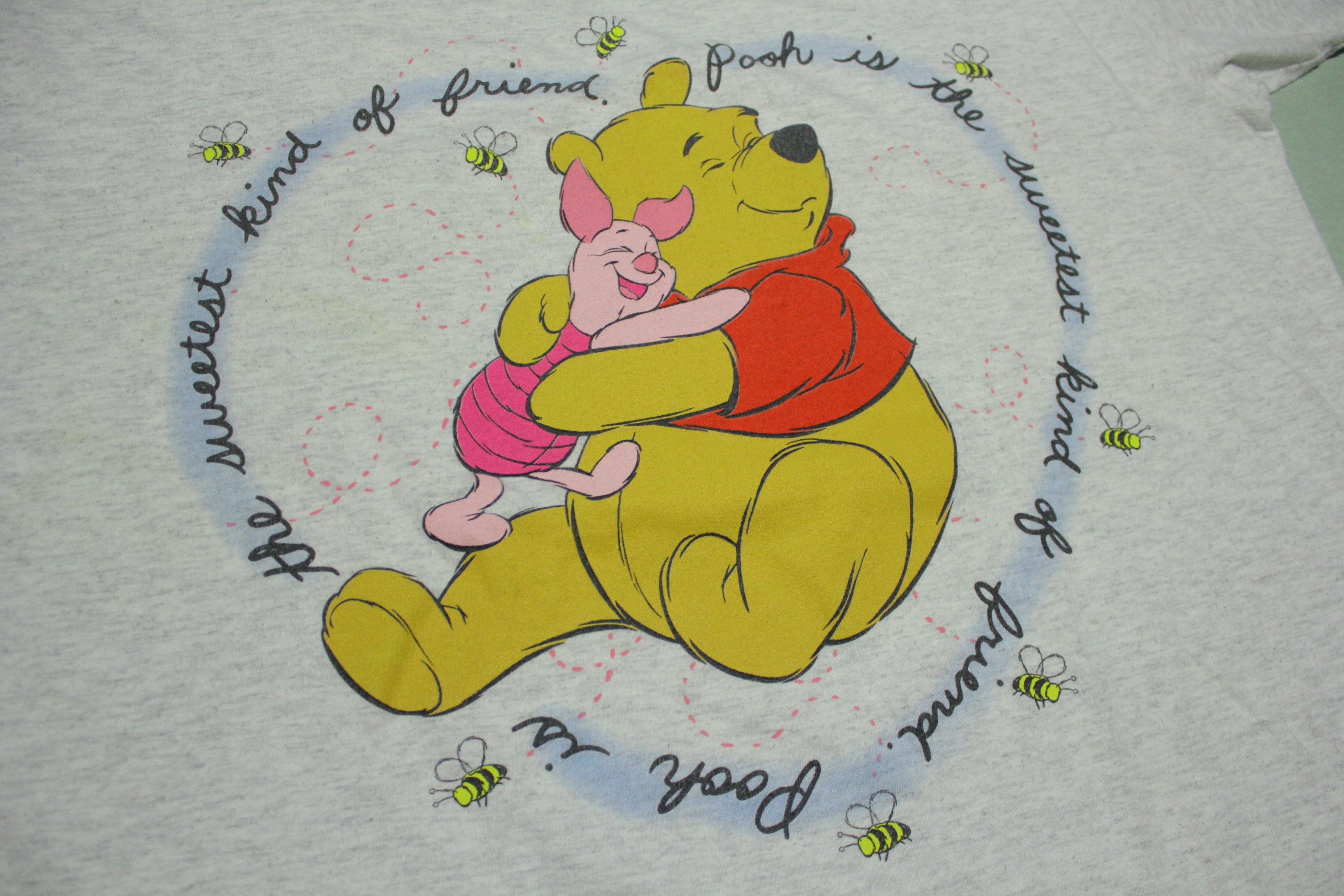 Pooh Piglet Vintage 90's OSFA USA Friends Night T-Shirt