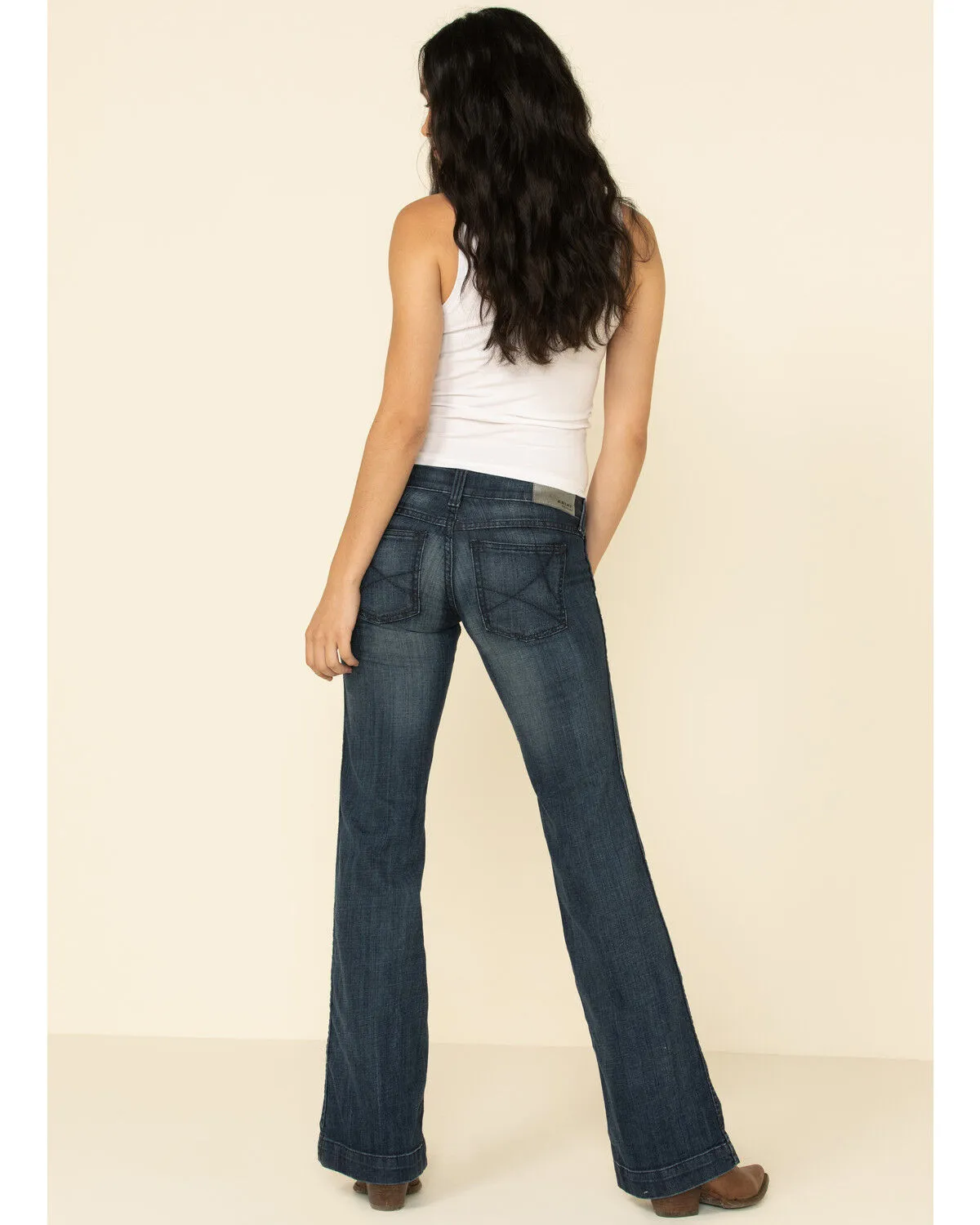 Product Name:  Ariat Women's Trouser Mid Rise Stretch Outseam Ella Wide Leg Jean