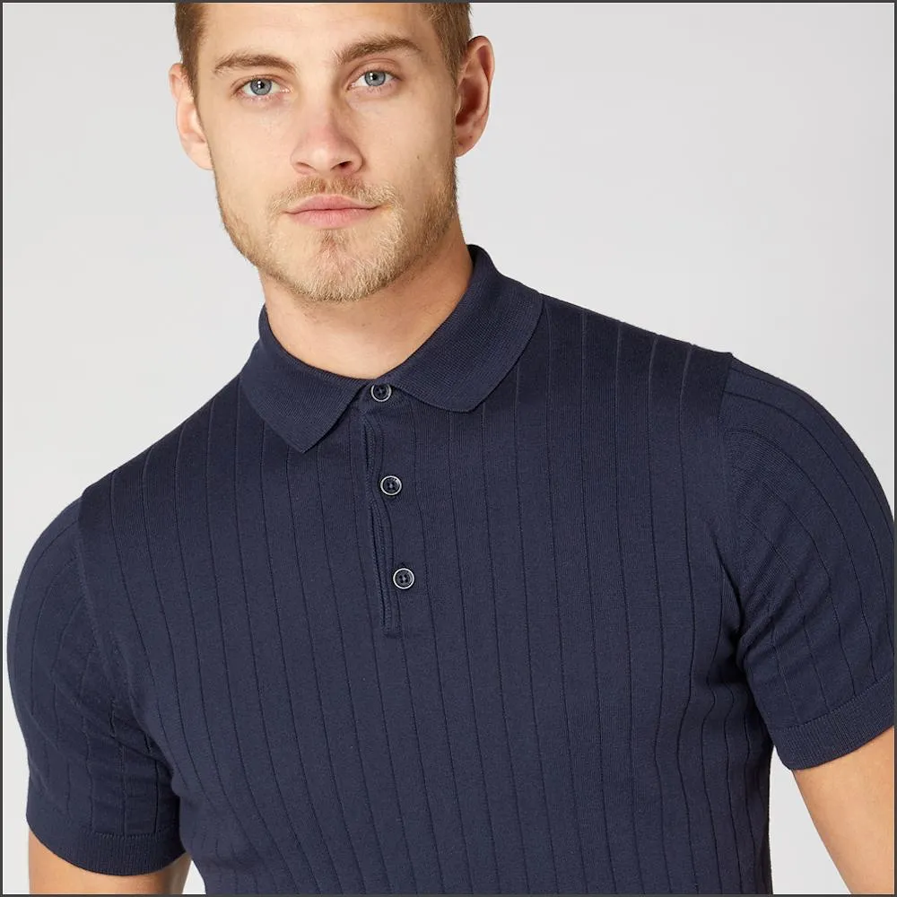 Remus Uomo 58633/78 Slim Fit Knitted Cotton Polo Top>>