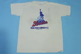 Run For Liberty I NYC Stroh's Beer Brooks Shoes Vintage 80's Marathon Single Stitch T-Shirt