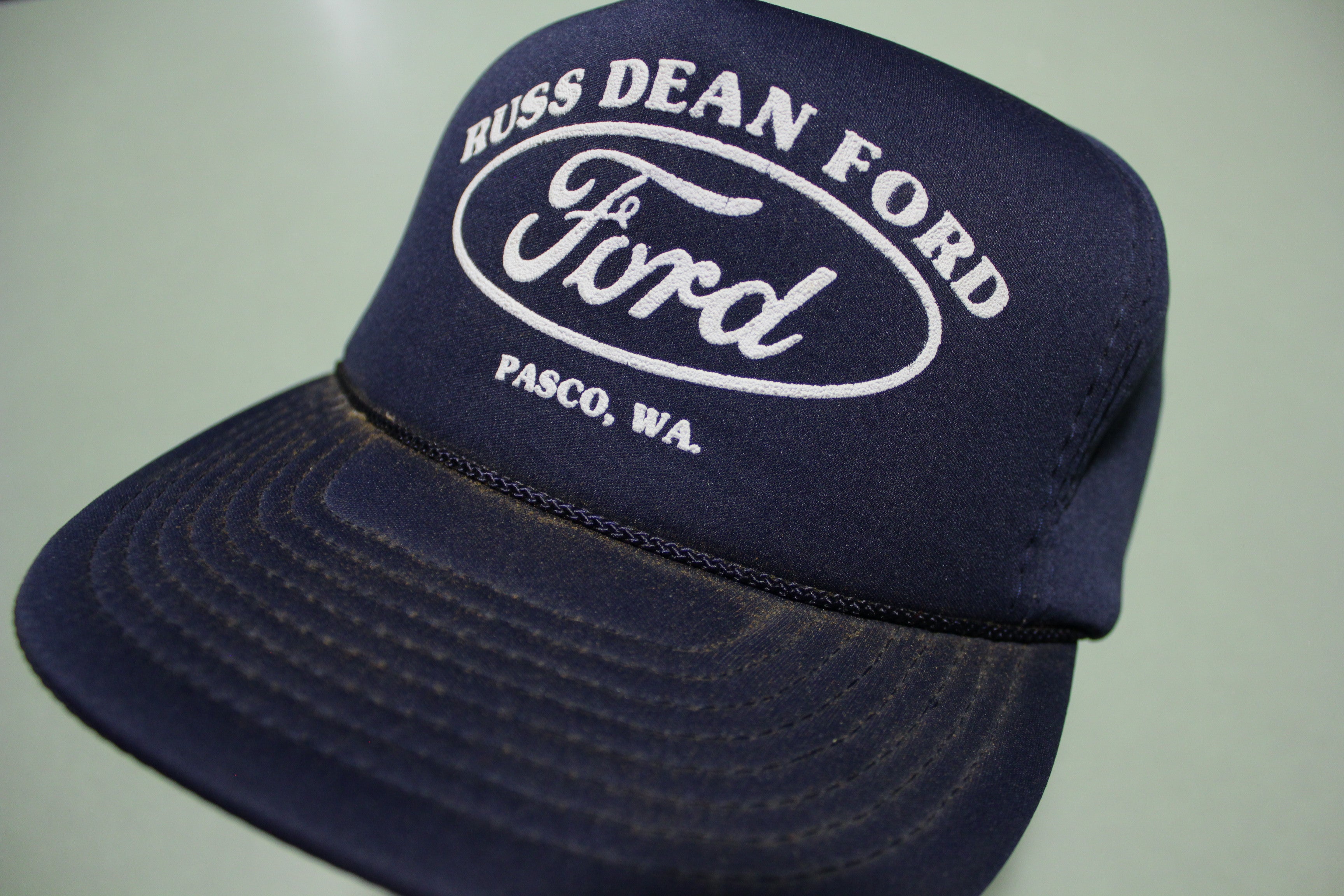 Russ Dean Ford Pasco Vintage 90's Trucker Adjustable Snapback Hat