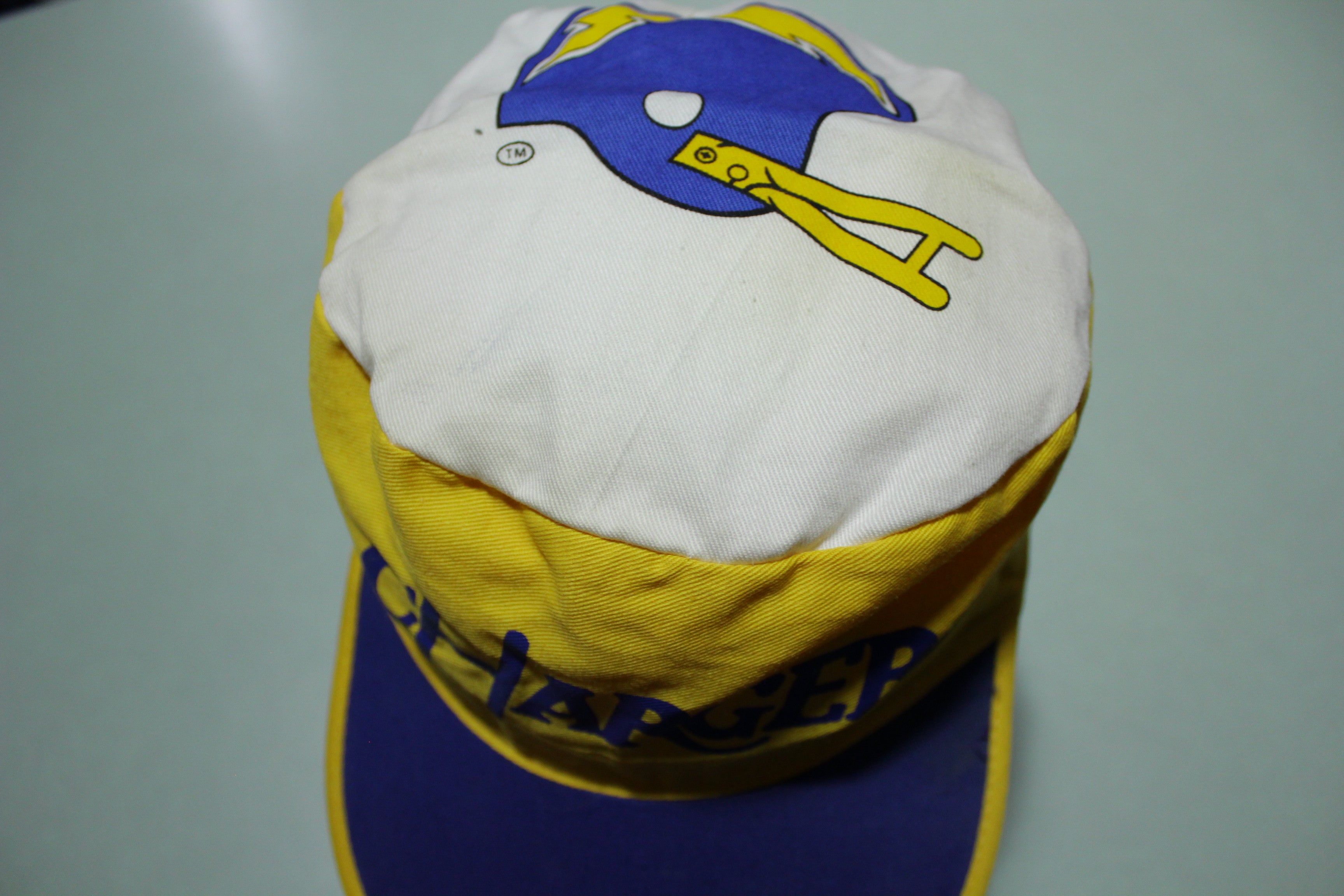 San Diego Chargers Vintage 80's Elastic Stretch Back Painters Cap Hat