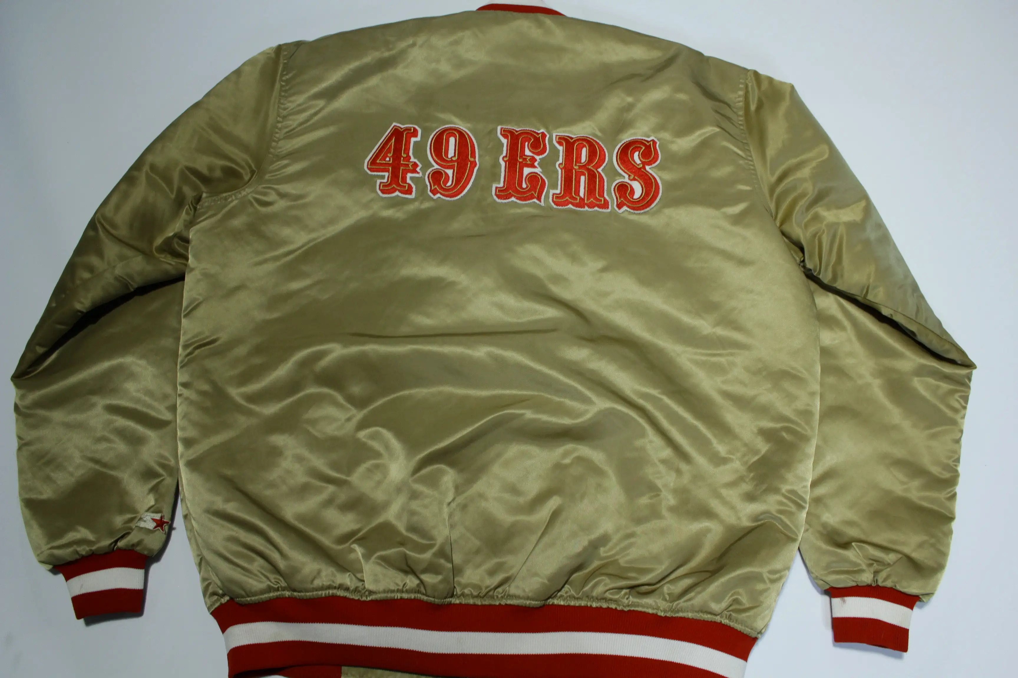 San Francisco 49ers Vintage 80's Satin NFL Quilt Lined Made in USA Starter Jacket