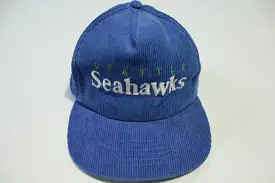 Seattle Seahawks Vintage 80's Corduroy Adjustable Snapback Hat