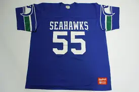 Seattle Seahawks Vintage 80's Rawlings #55 Brian Bosworth Made in USA Football Jersey