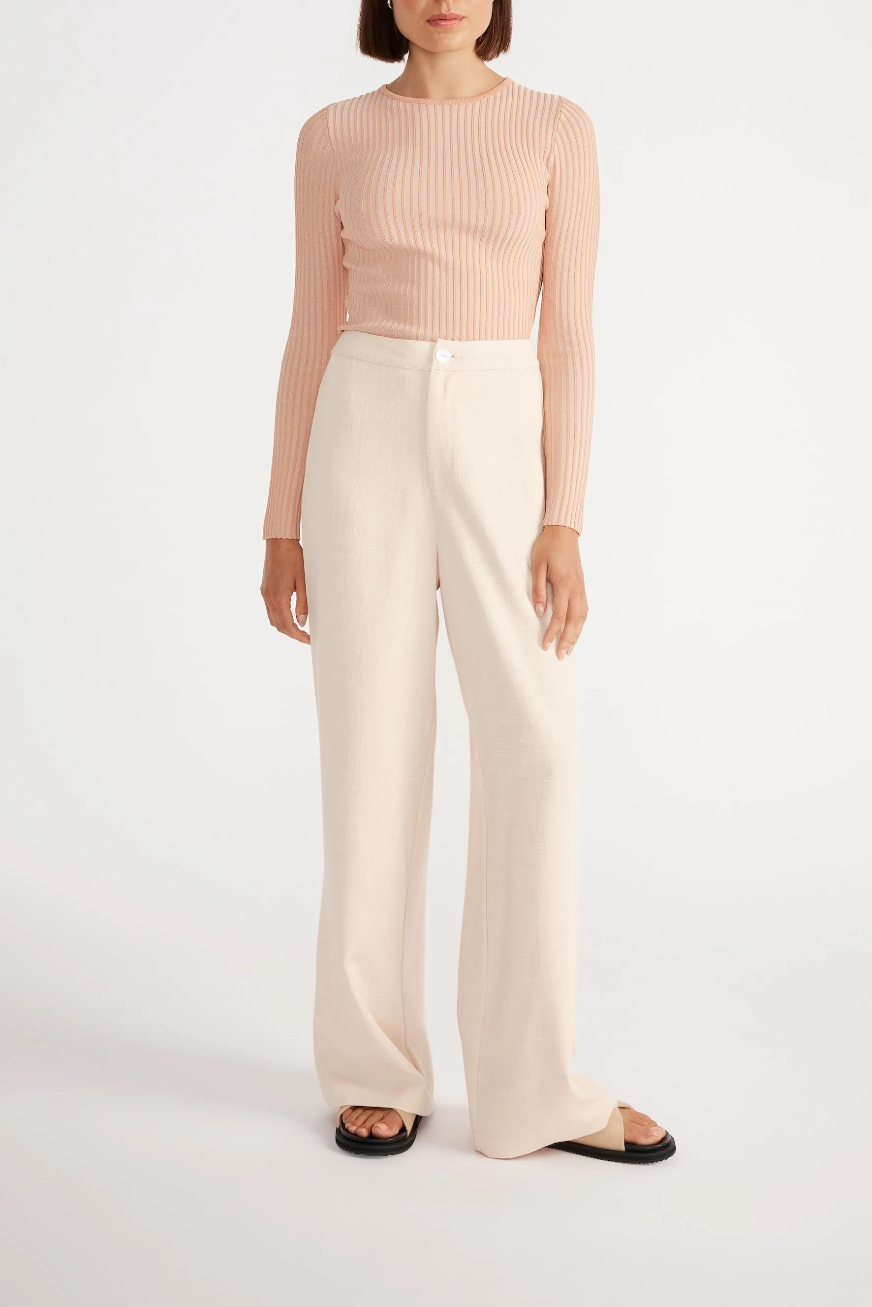 Staple the Label - Ana Wide Leg Pant Peach