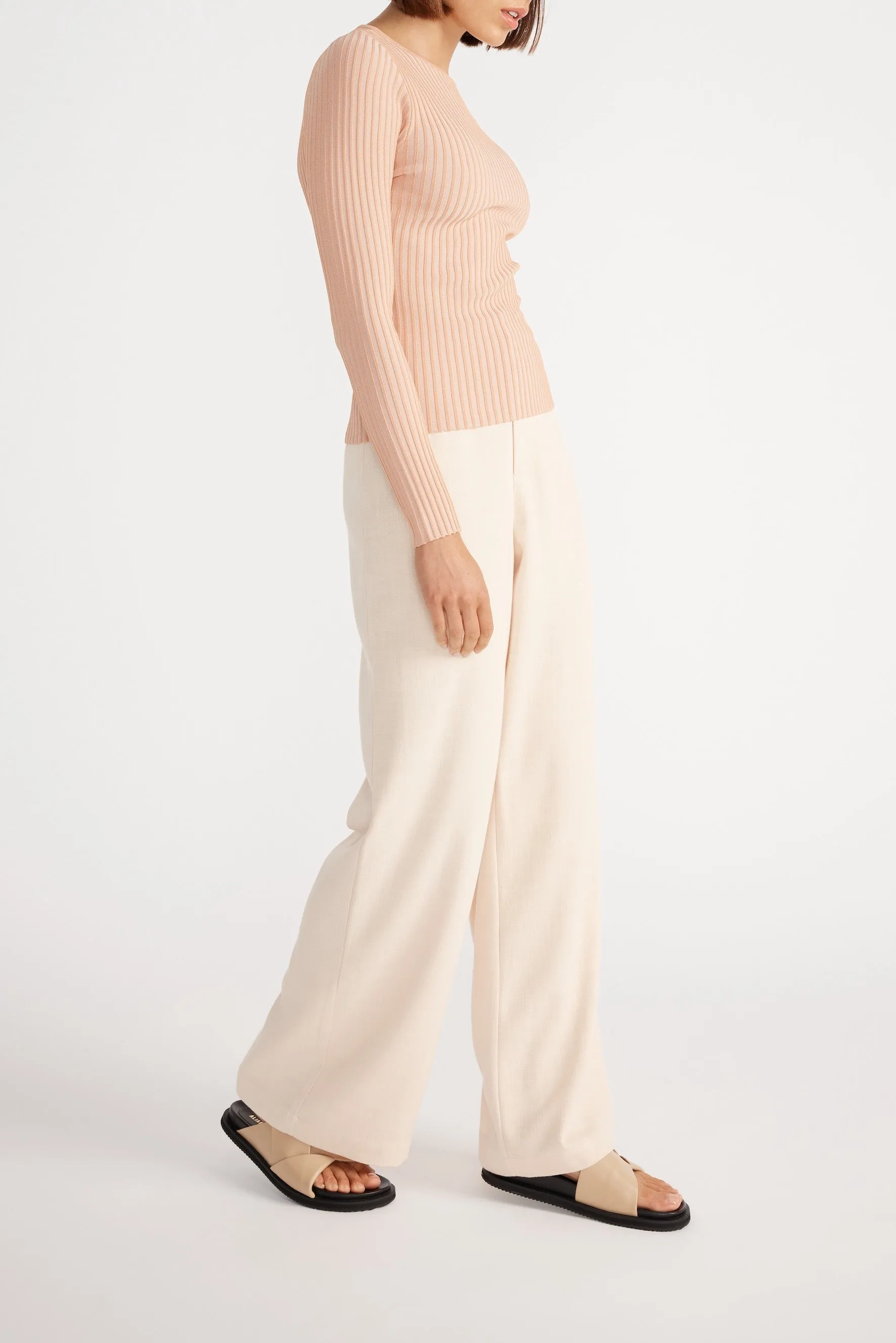 Staple the Label - Ana Wide Leg Pant Peach