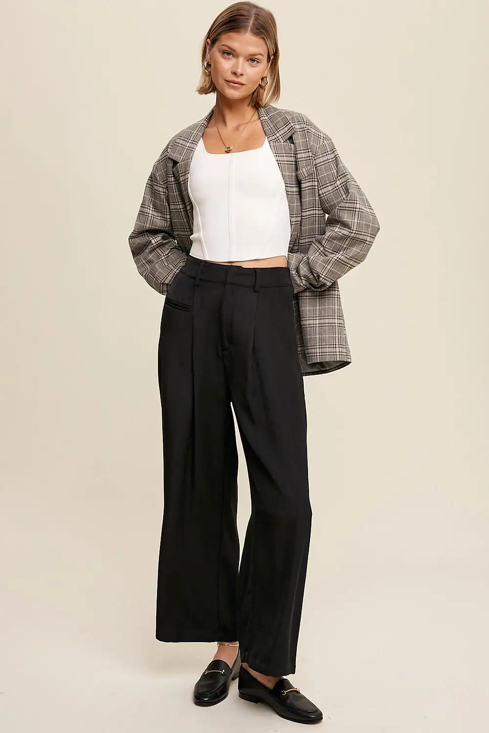 Straight Leg Trouser Pants