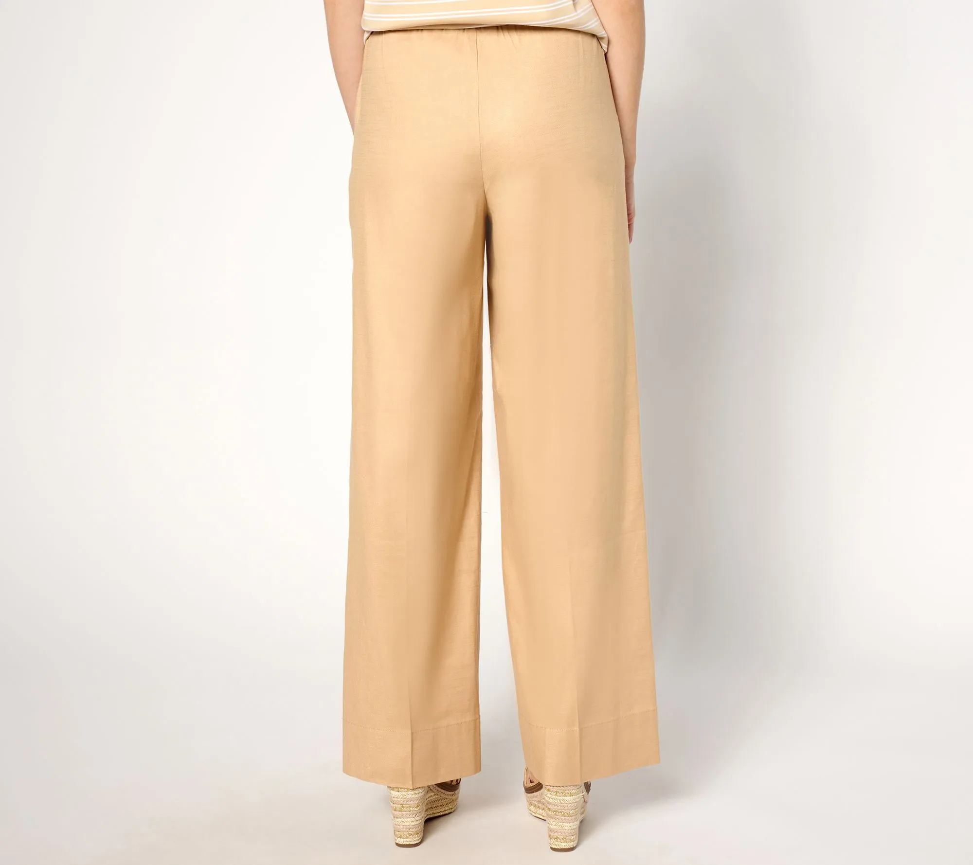 Studio Park x Leah Williams Reg Elevated Linen Wide Leg Trouser