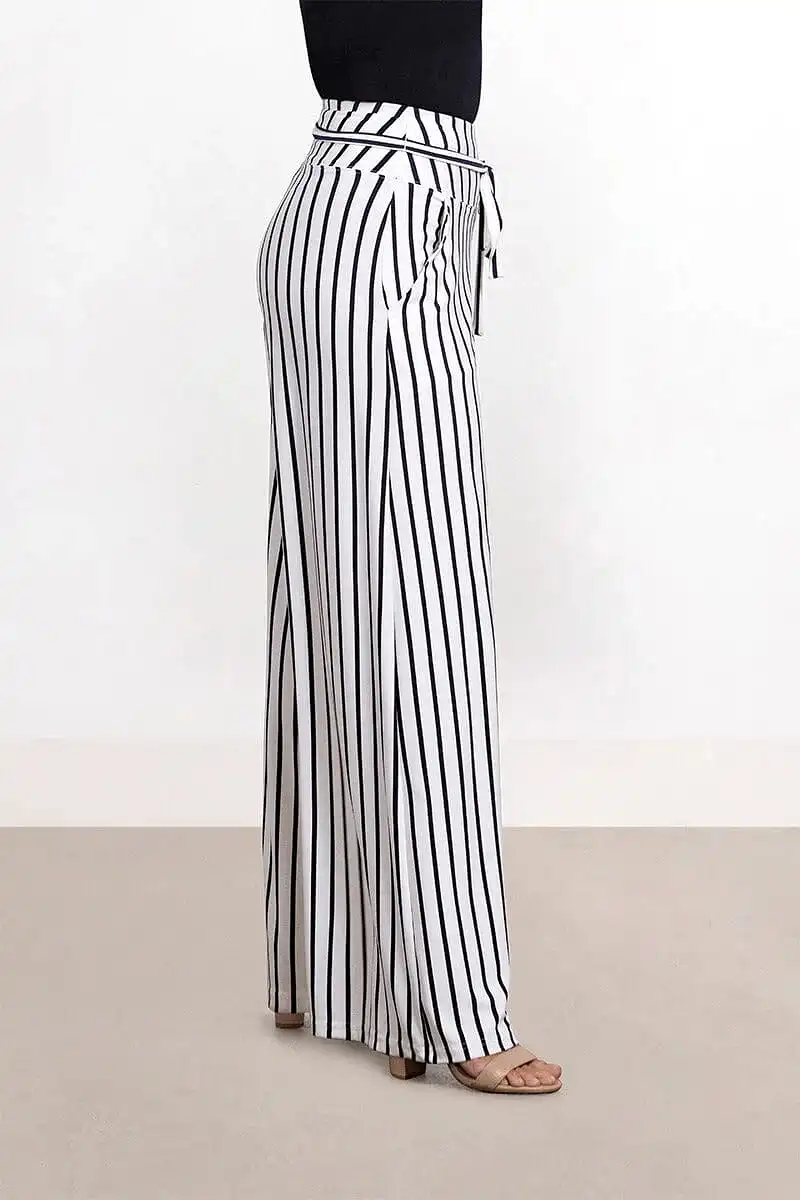 Sympli Stripe Wide Leg Trouser 27195