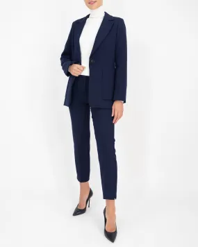 Tailleur blu giacca e pantalone