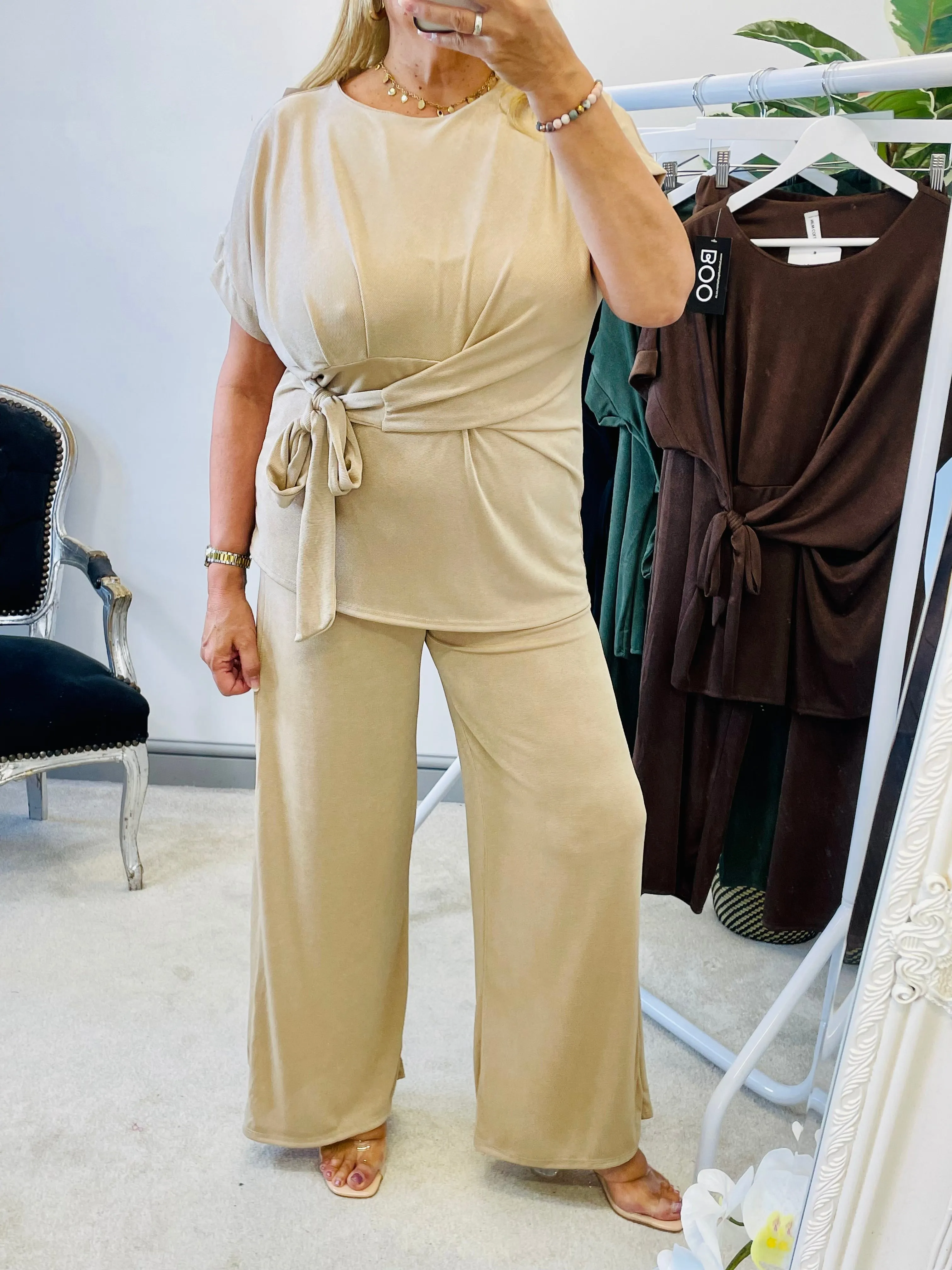 The MELANIE wide leg trouser Co ord - 4 colours