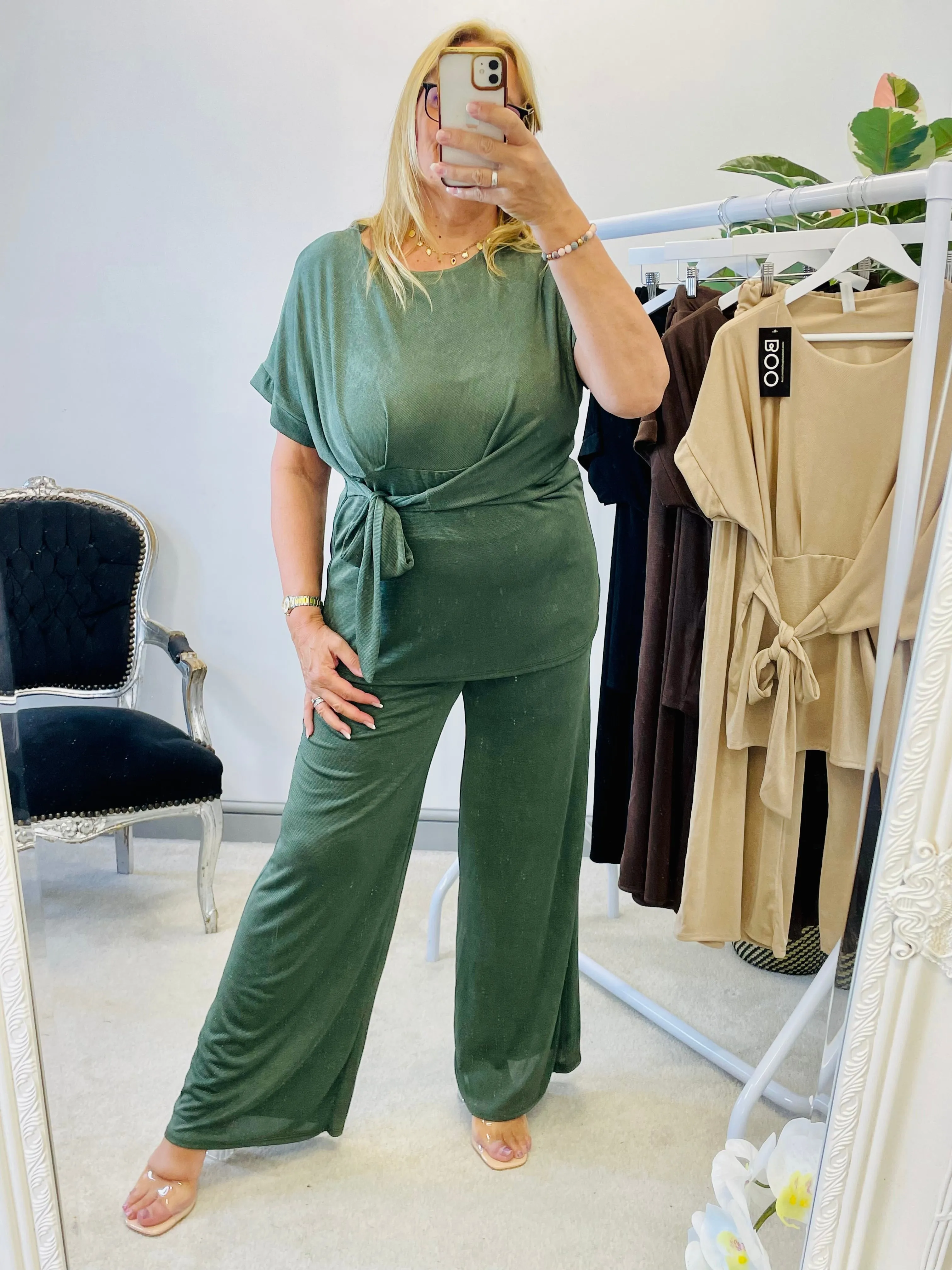 The MELANIE wide leg trouser Co ord - 4 colours