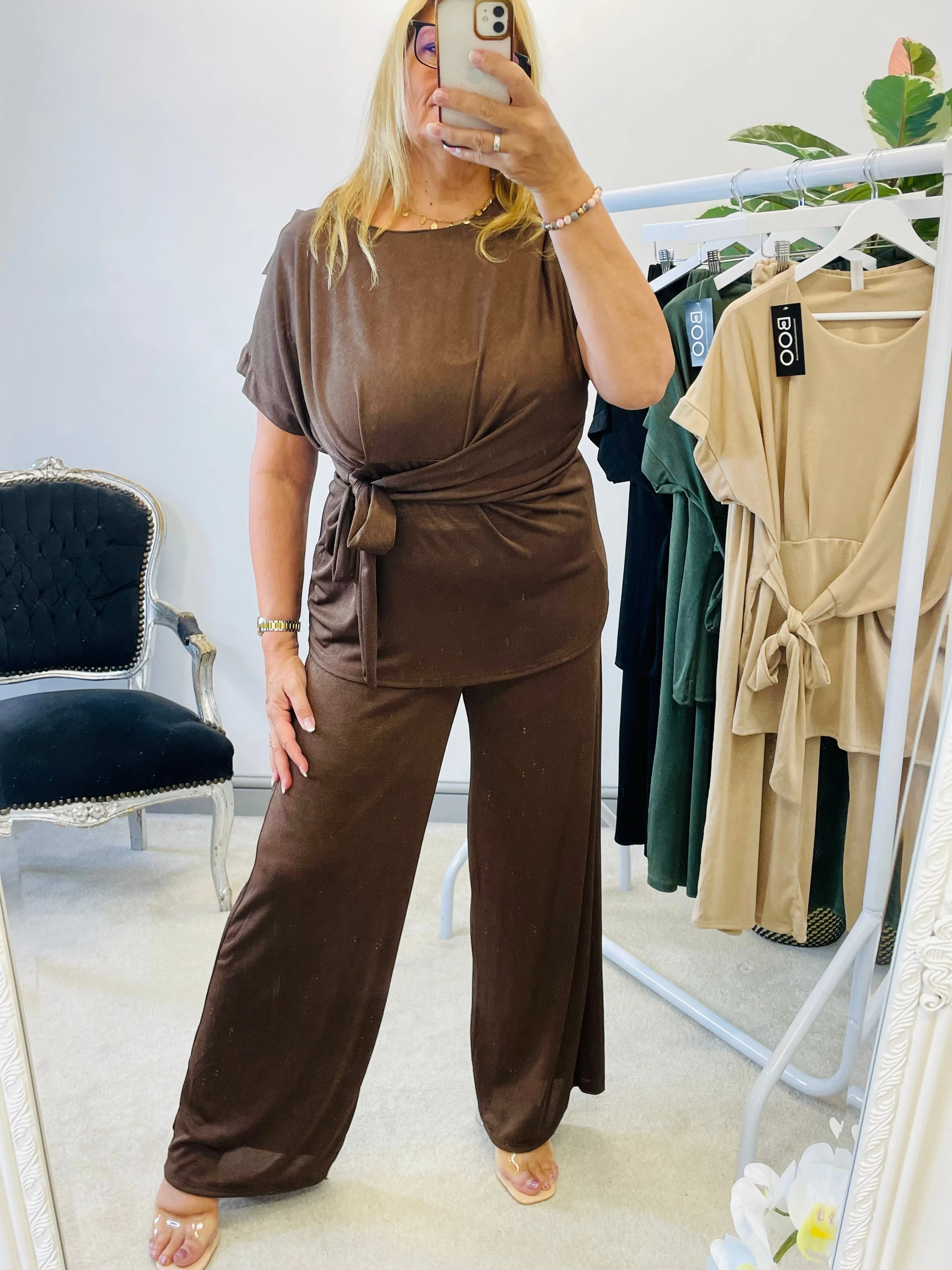 The MELANIE wide leg trouser Co ord - 4 colours