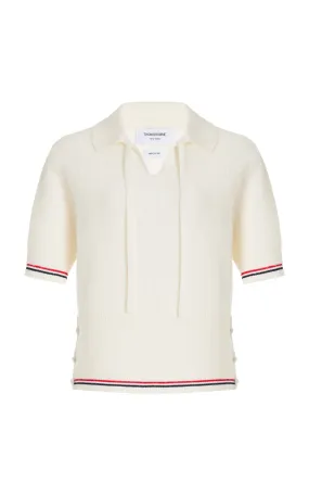 Thom Browne Wool-Blend Polo Top