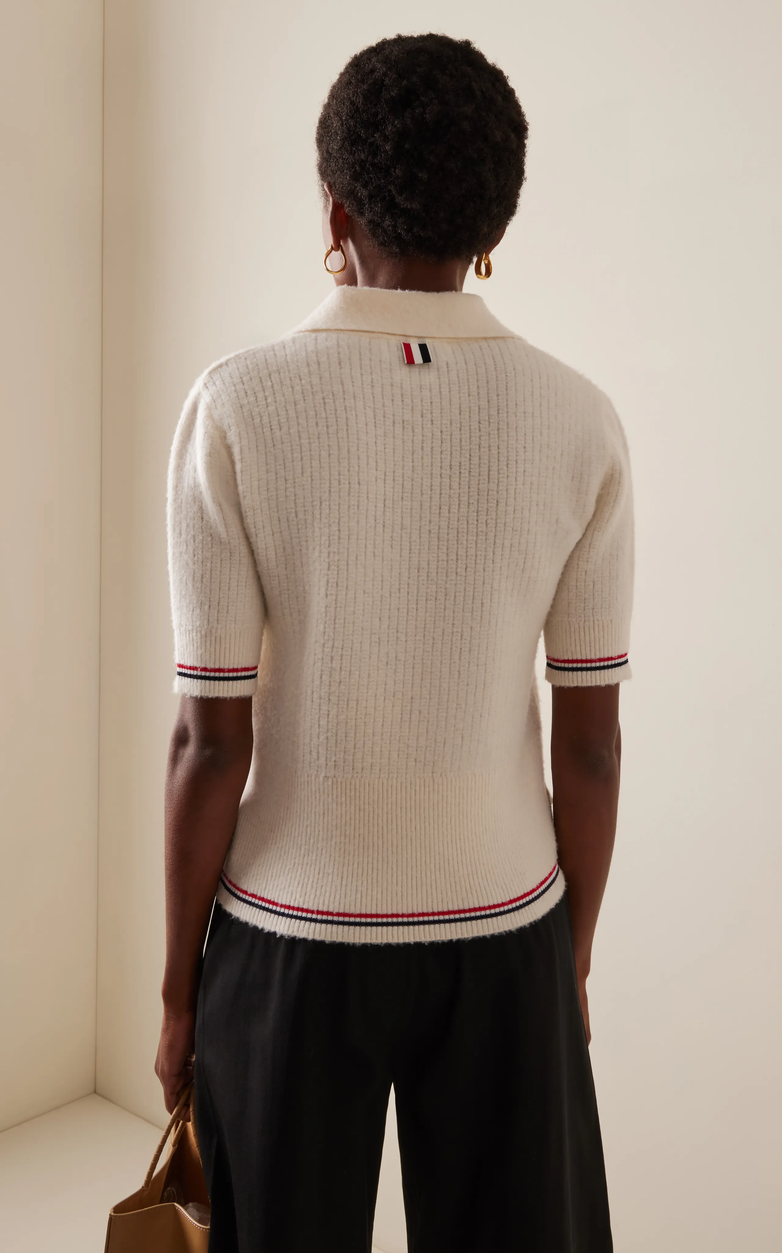 Thom Browne Wool-Blend Polo Top