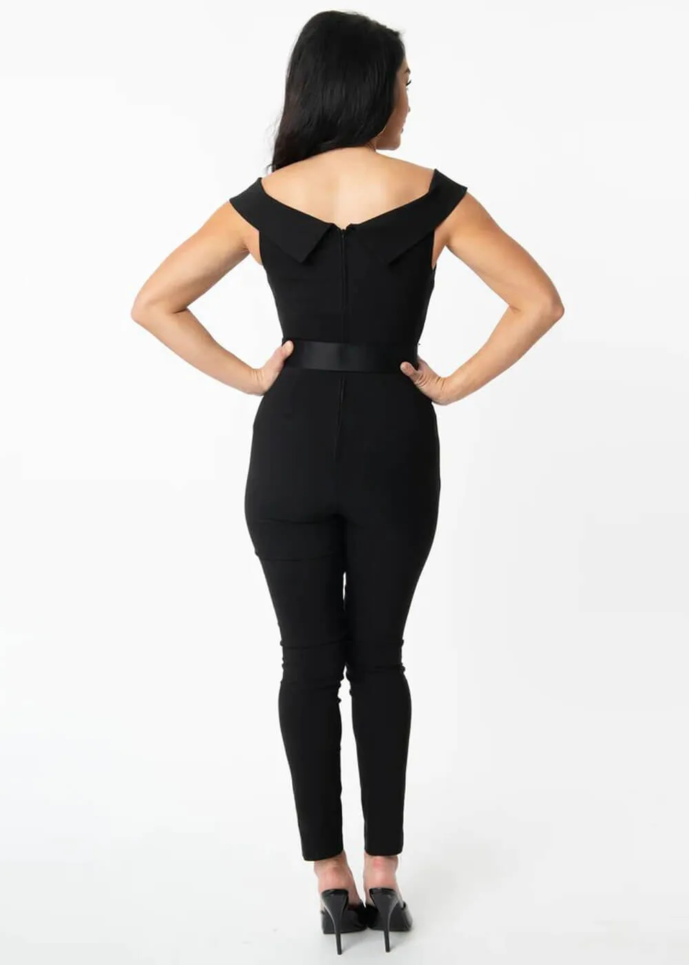 Unique Vintage Gillian 50's Jumpsuit Black