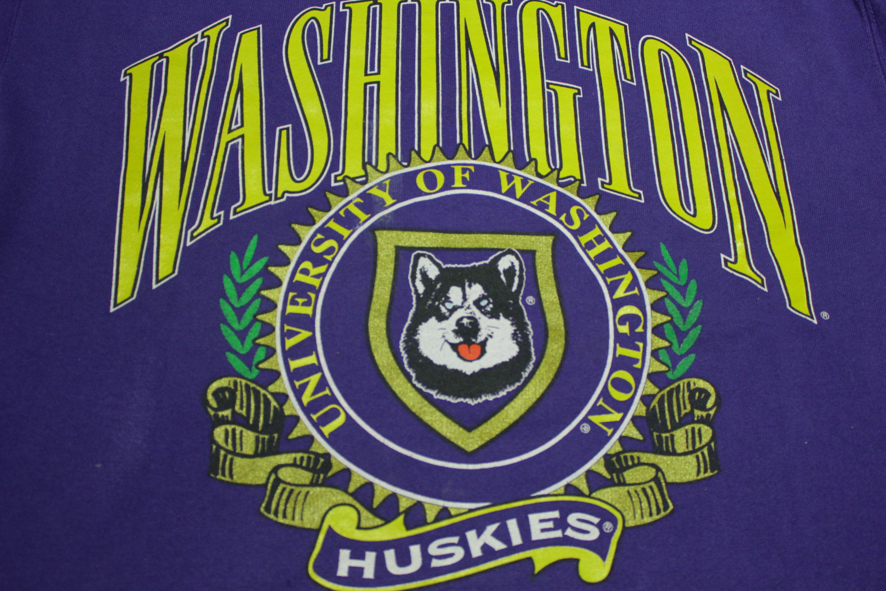 University of Washington Huskies Vintage 90's Nutmeg USA Crewneck Sweatshirt