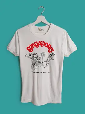 Vintage 80's 90's Singapore Ringer Single Stitch T-shirt - size S