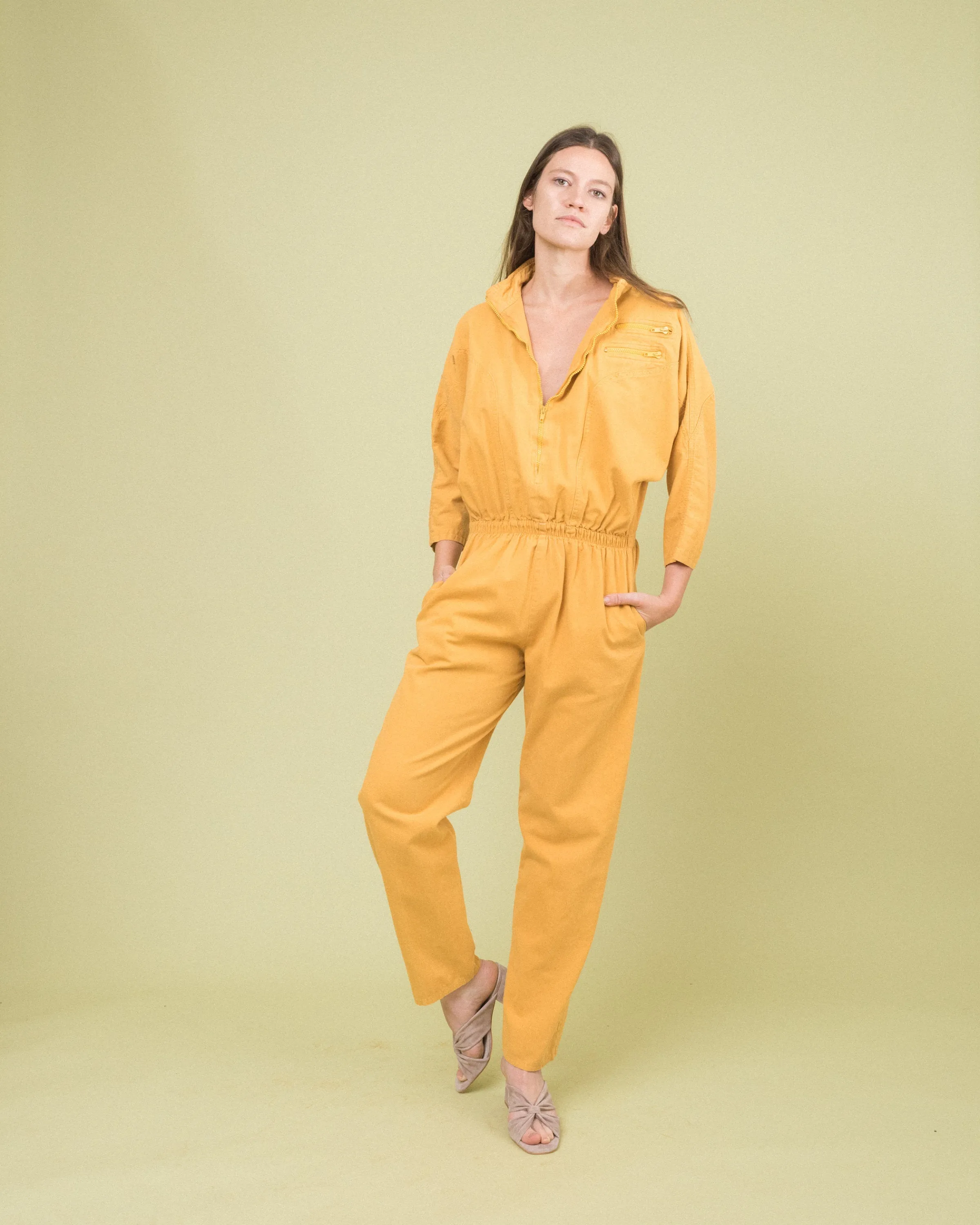 Vintage Mustard Utilitarian Coveralls (S/M)