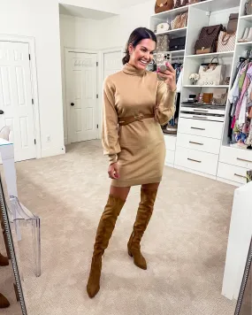 WAYF Camel Wool Blend Sweater Dress NWT- Size S (sold out online)