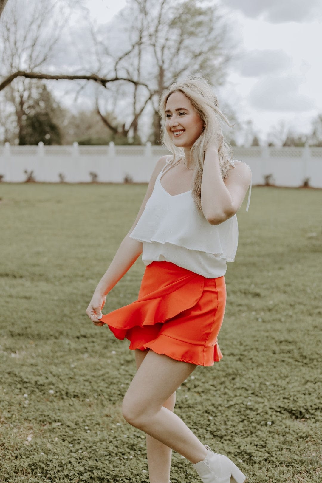 White Tiered Sleeveless Top