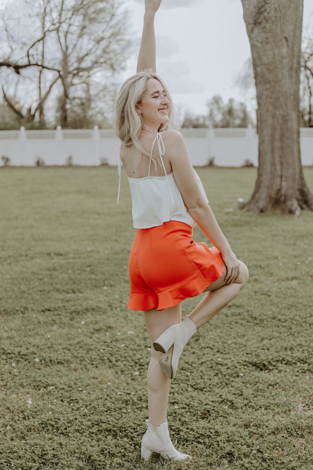 White Tiered Sleeveless Top