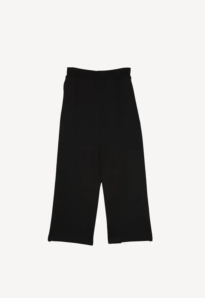 Wide Leg Solid Trouser