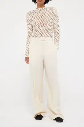 Wide Leg Trousers - Off White