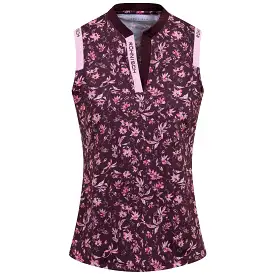 Womens Abby Sleeveless Top Neon Flower Pink - SS23