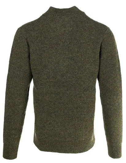 Wool Blend Ribbed Sweater - Moss