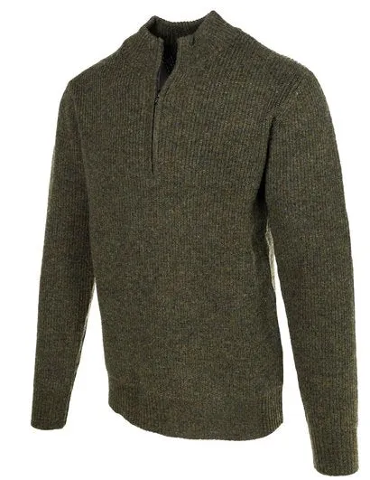 Wool Blend Ribbed Sweater - Moss